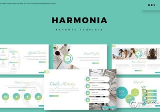 30页蓝绿渐变国外商务通用keynote模板 - 顶尖PPT