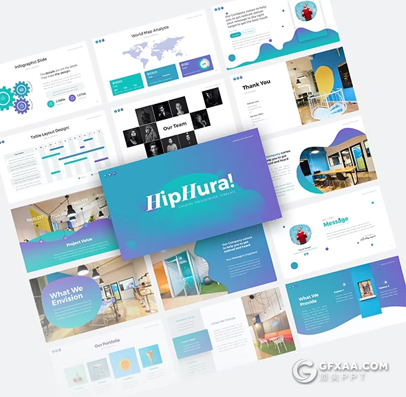 53页欧美创意商业模板数据分析计划总结PPT模板 - 顶尖PPT