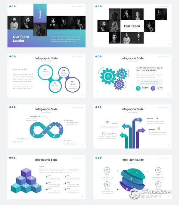 53页欧美创意商业模板数据分析计划总结PPT模板 - 顶尖PPT