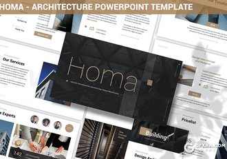 30页国外极简建筑地产风格PPT模板 - 顶尖PPT