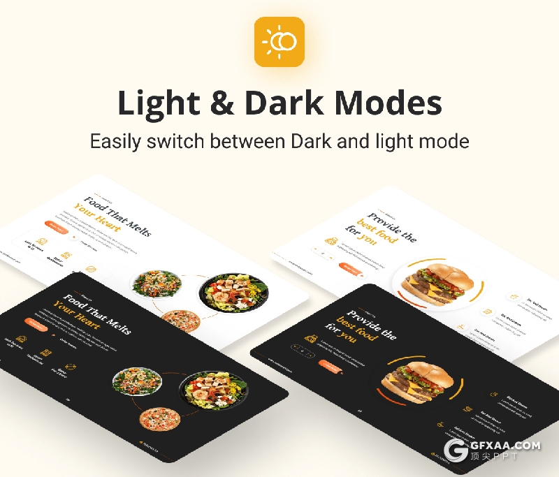 40页欧美设计风格餐饮美食介绍展示PPT模板 - 顶尖PPT