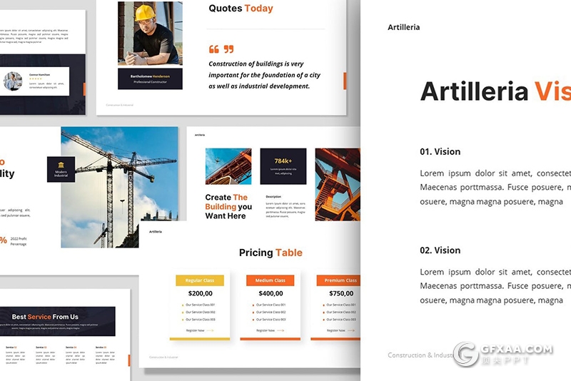 32页工程建筑项目施工项目合作展示PPT模板 - 顶尖PPT