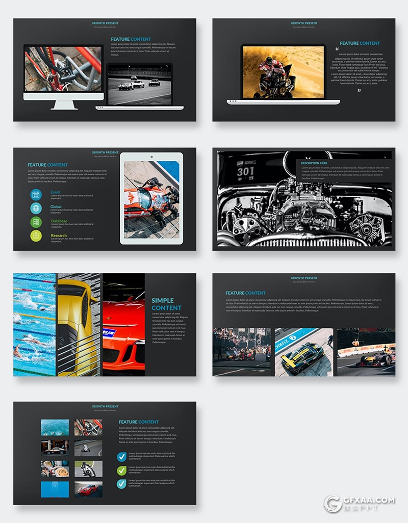 31页创意图片剪影多用途国外PPT模板 - 顶尖PPT