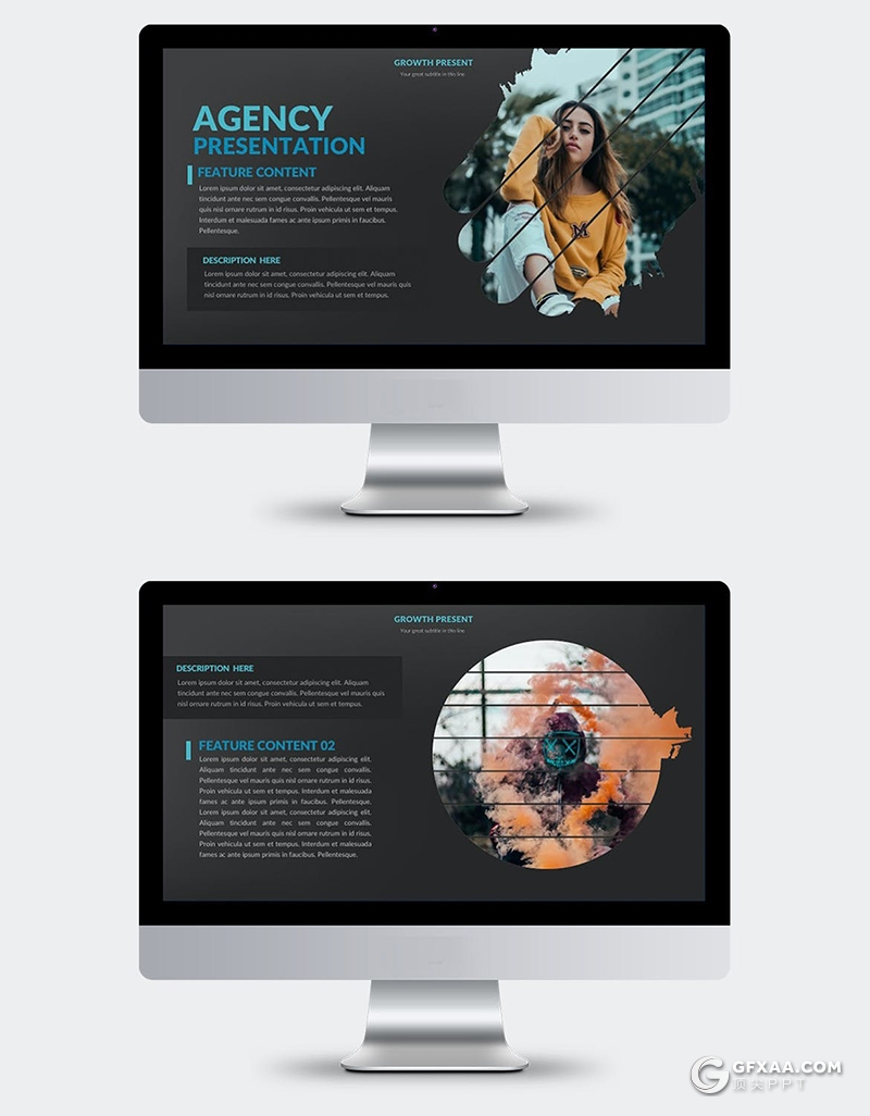 31页创意图片剪影多用途国外PPT模板 - 顶尖PPT