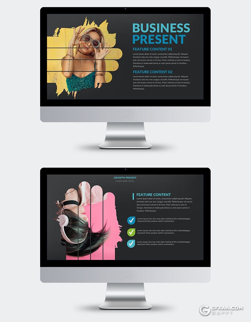 31页创意图片剪影多用途国外PPT模板 - 顶尖PPT