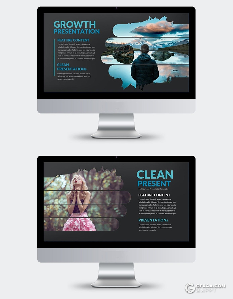 31页创意图片剪影多用途国外PPT模板 - 顶尖PPT