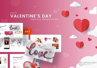 30页情人节浪漫婚礼国外PPT模板 - 顶尖PPT