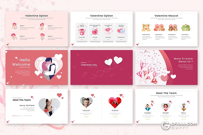 30页情人节浪漫婚礼国外keynote模板 - 顶尖PPT