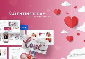 30页情人节浪漫婚礼国外keynote模板 - 顶尖PPT