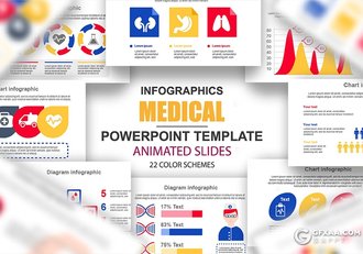 45页动画医疗信息图形PPT模板 - 顶尖PPT