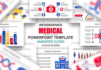 45页医疗信息图形ppt思维流程工作医疗医学动画图形PPT模板 - 顶尖PPT