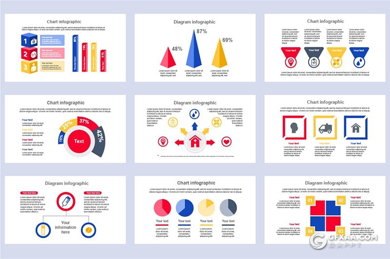 45页医疗信息图形ppt医学图步骤选项思维动画图形PPT模板 - 顶尖PPT