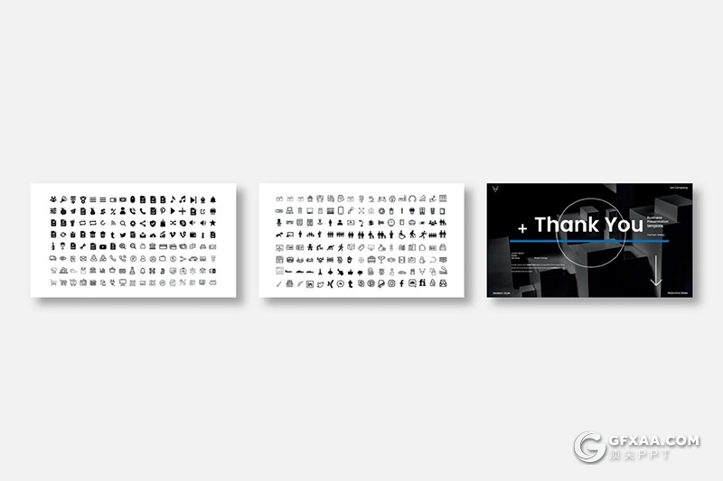 39页公司简介投资业务展示产品展示蓝色国外PPT模板 - 顶尖PPT