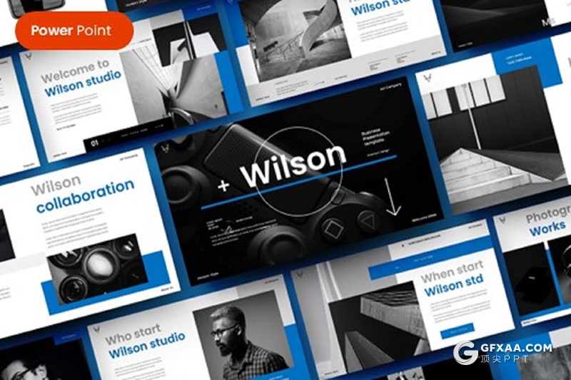 39页公司简介投资业务展示产品展示蓝色国外PPT模板 - 顶尖PPT