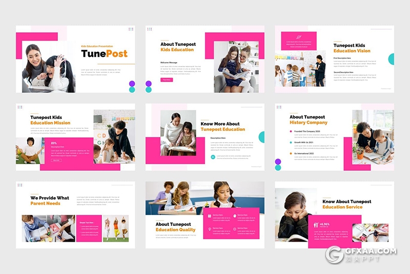 30页国外少儿培训教育机构PPT模板 - 顶尖PPT