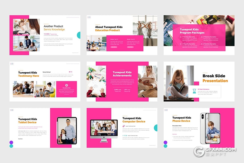 30页国外少儿培训教育机构PPT模板 - 顶尖PPT