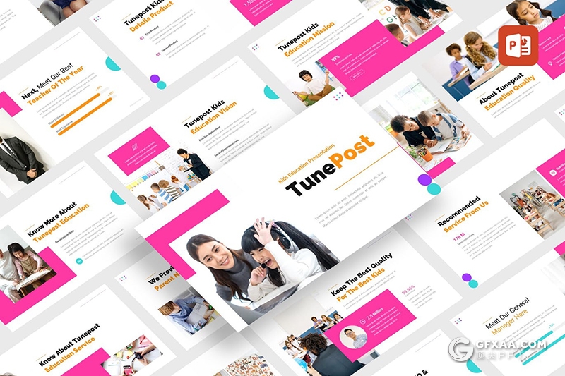 30页国外少儿培训教育机构PPT模板 - 顶尖PPT