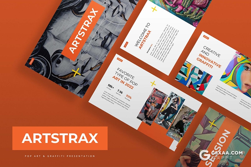 30页国外时尚作品展示摄影写真PPT模板 - 顶尖PPT