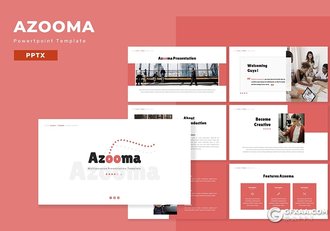 30页扁平化企业简介团队展示PPT模板 - 顶尖PPT