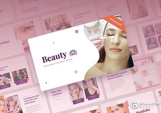 30页美容水疗女性主题PPT模板 - 顶尖PPT