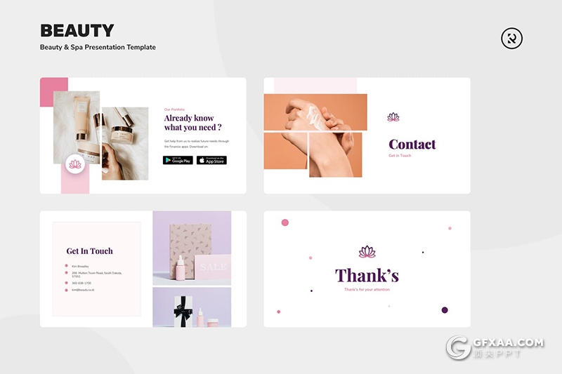 30页美容水疗女性主题PPT模板 - 顶尖PPT