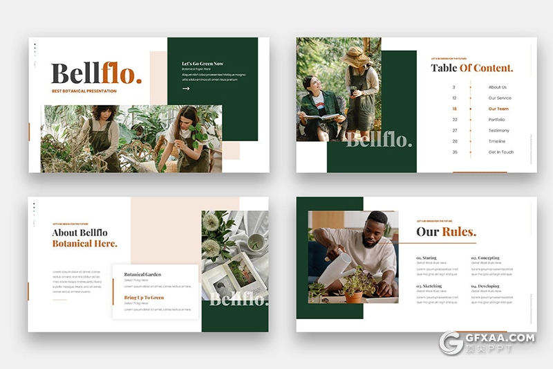 36页植物养殖园艺农业花园园丁PPT模板 - 顶尖PPT