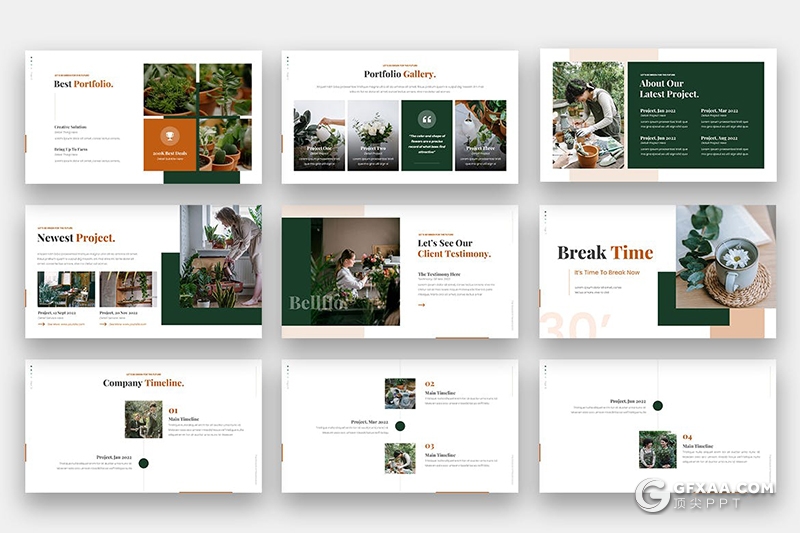 36页植物养殖园艺农业花园园丁PPT模板 - 顶尖PPT