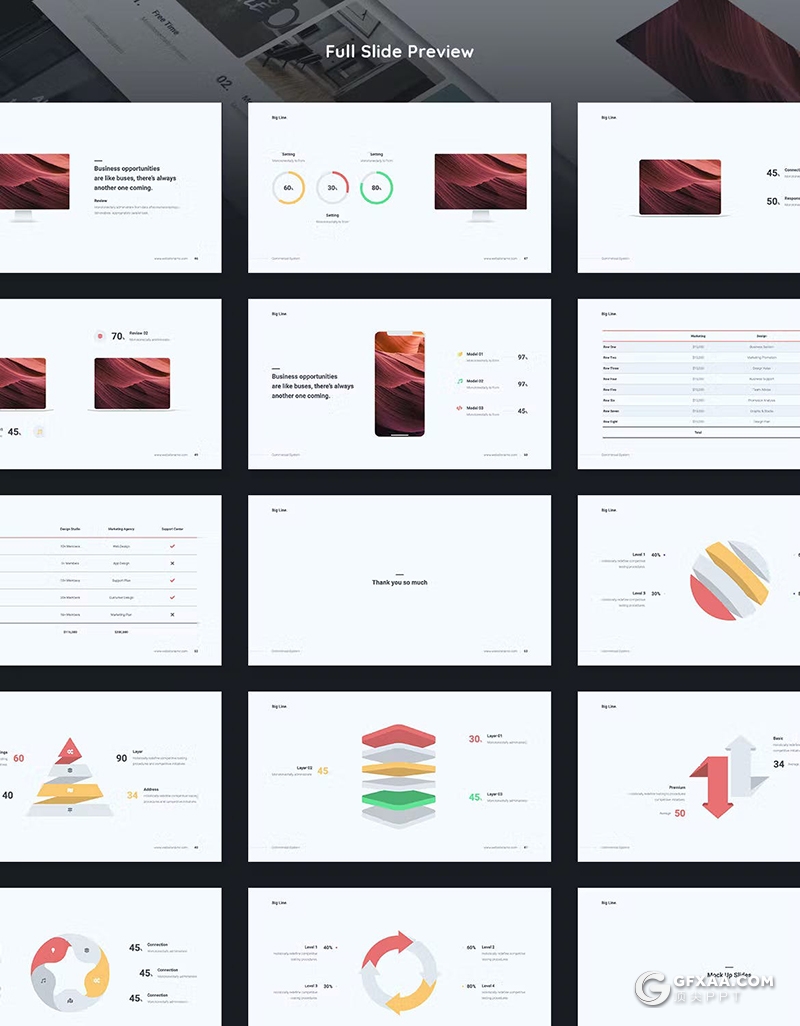 53页欧美简约风格商业创意PPT模板 - 顶尖PPT