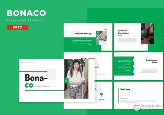 30页国外扁平化项目合作团队介绍通用商业国外PPT模板 - 顶尖PPT