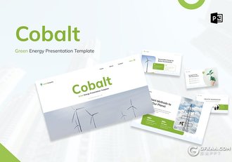 30页国外绿色新能源发电主题PPT模板 - 顶尖PPT