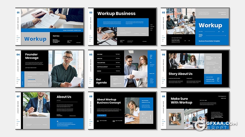 30页国外商业企业合作年终汇报项目会议PPT模板 - 顶尖PPT