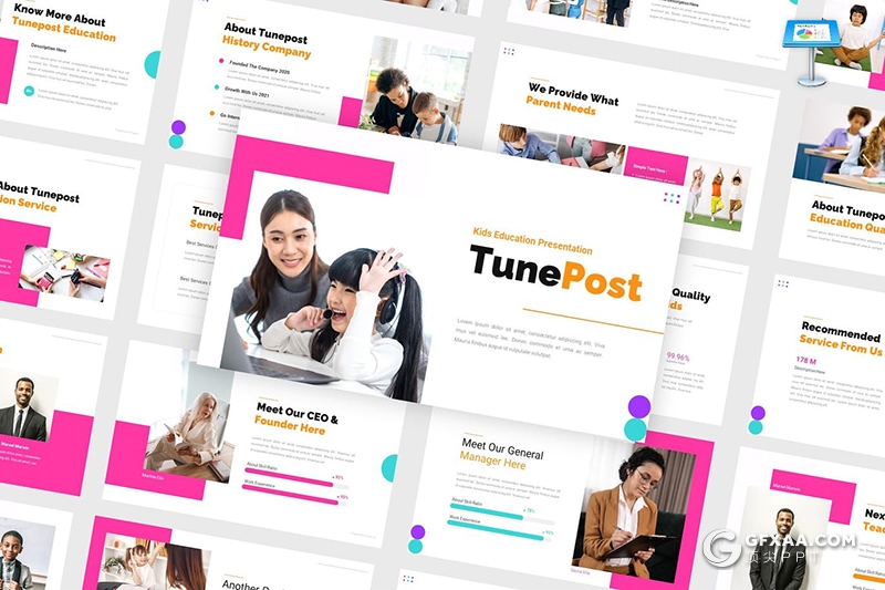 30页国外儿童教育培训机构介绍keynote模板 - 顶尖PPT