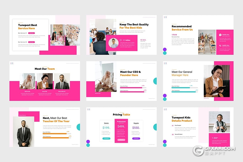 30页国外儿童教育培训机构介绍keynote模板 - 顶尖PPT