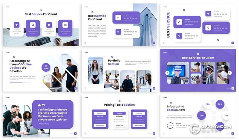 30页科技公司介绍虚拟VR科技展示PPT模板 - 顶尖PPT