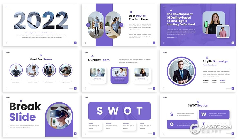 30页科技公司介绍虚拟VR科技展示PPT模板 - 顶尖PPT