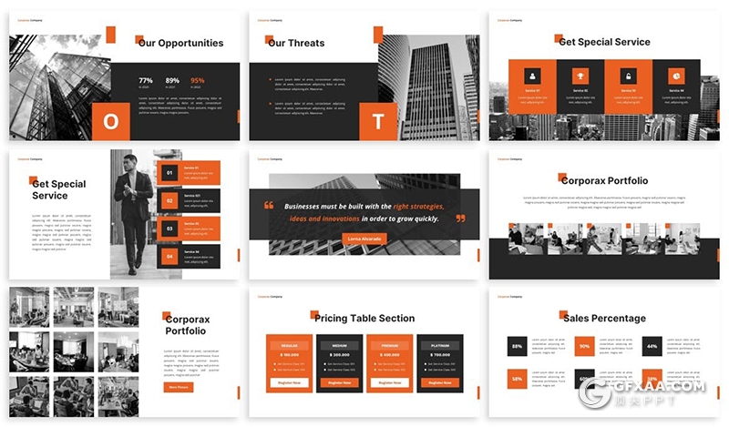 30页国外商务项目推销企业介绍PPT模板 - 顶尖PPT