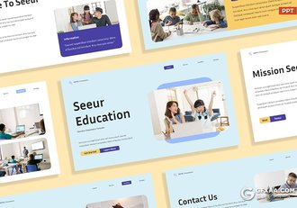 30页黄紫色教育培训机构师资力量展示介绍PPT模板 - 顶尖PPT