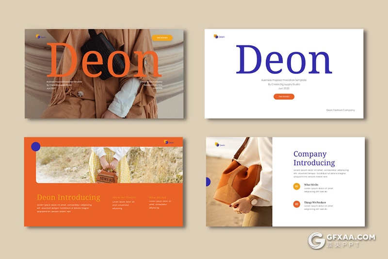 32页简约时尚风格多用途国外PPT模板 - 顶尖PPT