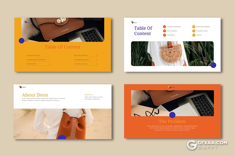 32页简约时尚风格多用途国外PPT模板 - 顶尖PPT