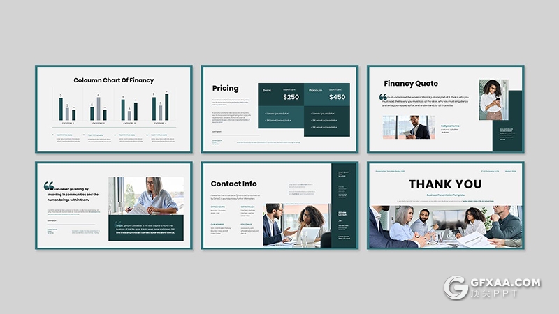 30页商业风格金融业务商务合作国外PPT模板 - 顶尖PPT