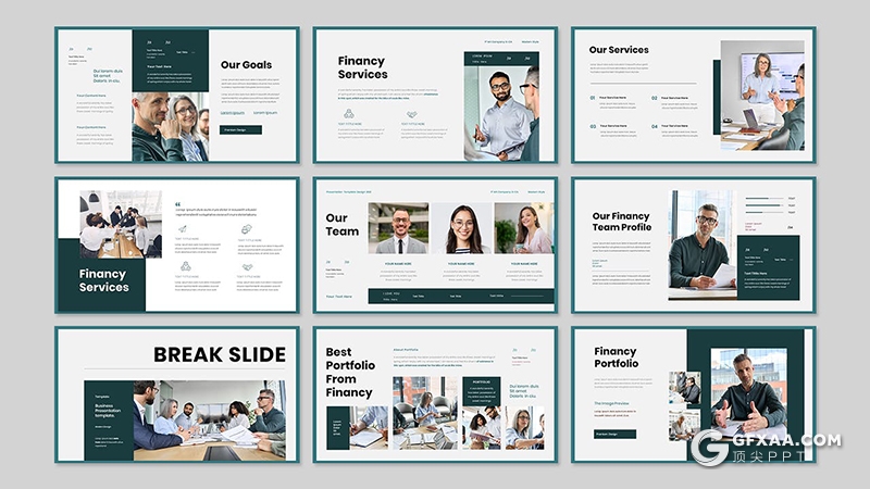 30页商业风格金融业务商务合作国外PPT模板 - 顶尖PPT