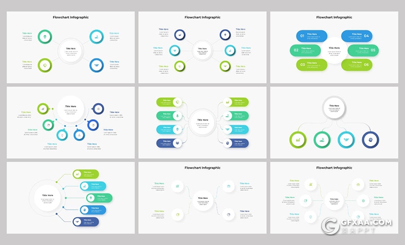 46页国外创意微立体聚合流程数据图形PPT模板 - 顶尖PPT