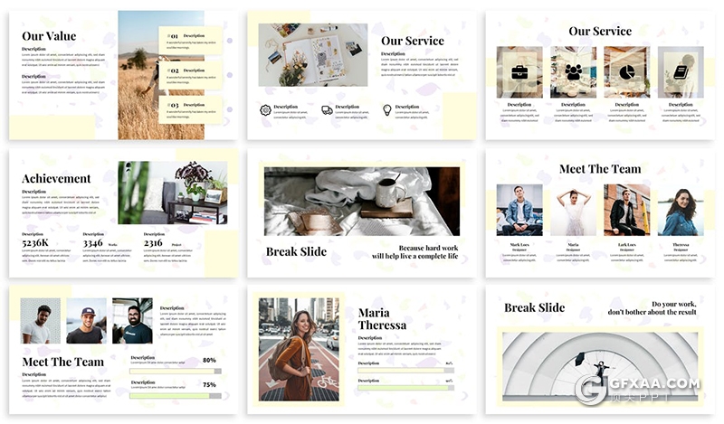 30页极简风格团队介绍商业通用国外PPT模板 - 顶尖PPT