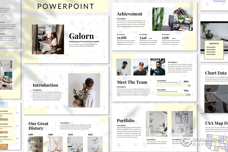 30页极简风格团队介绍商业通用国外PPT模板 - 顶尖PPT