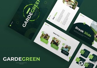 30页植物展示园丁景观业务演示主题PPT模板 - 顶尖PPT