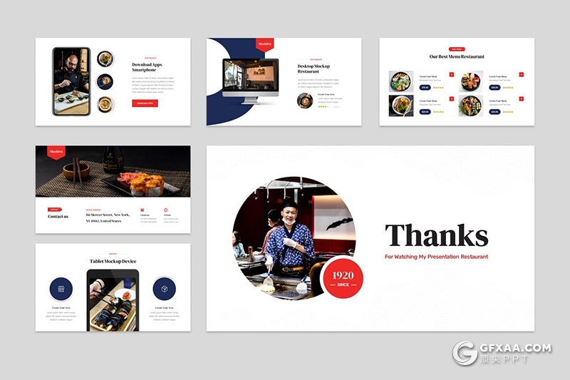 30页简约风格日式料理日本餐饮美食展示PPT模板 - 顶尖PPT