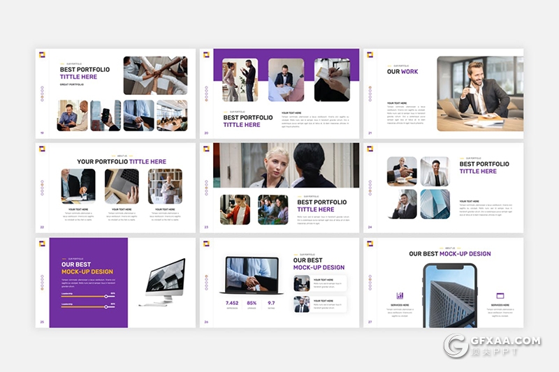 30页国外创意商务风格企业团队介绍商业合作通用PPT模板 - 顶尖PPT