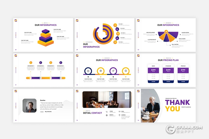 30页国外创意商务风格企业团队介绍商业合作通用PPT模板 - 顶尖PPT