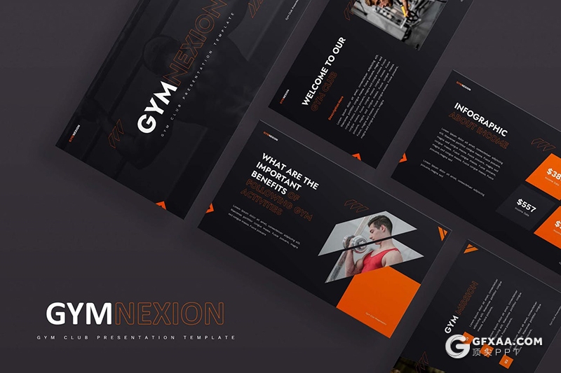 30页健身房业务展示介绍PPT模板 - 顶尖PPT