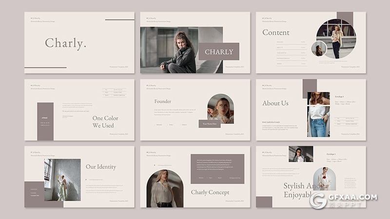 30页国外极简文艺小清新风格PPT模板 - 顶尖PPT